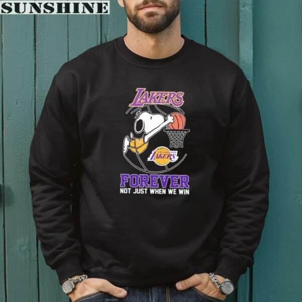Snoopy Dunk Forever Not Just When We Win Los Angeles Lakers Shirt 3 sweatshirt