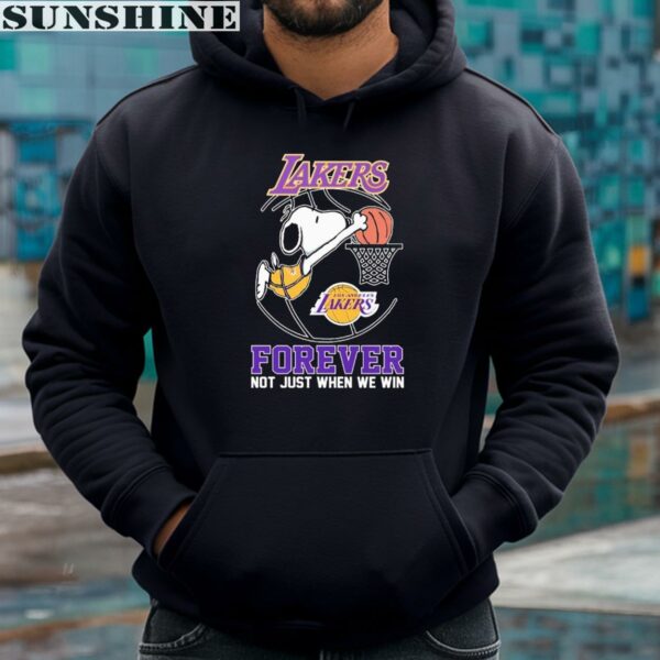 Snoopy Dunk Forever Not Just When We Win Los Angeles Lakers Shirt 4 hoodie