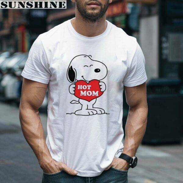 Snoopy Hug Heart Hot Mom Shirt 2 men shirt