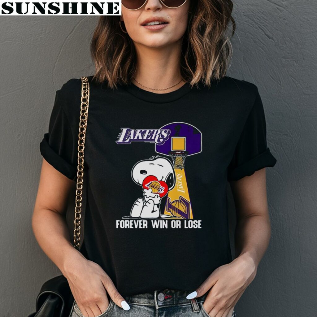 Snoopy Lakers Forever Win Or Lose Los Angeles Lakers Shirt