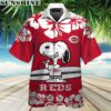 Snoopy Short Sleeve Button Up Tropical Cincinnati Reds Hawaiian Shirt 3 Aloha shirt