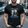 Snoopy Woodstock And Charlie Brown I Wear Blue For My Mom Autism Awareness Shirt 2 men shirt