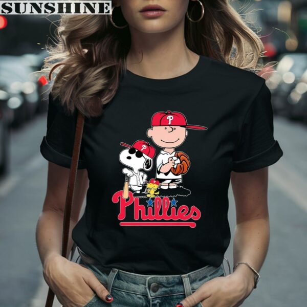 Snoopy Woodstock Charlie Brown Philadelphia Phillies Shirt 2 women shirt