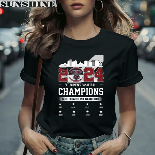 South Carolina Gamecocks Skyline Sec Womens Basketball Champions Shirt 2 women shirt