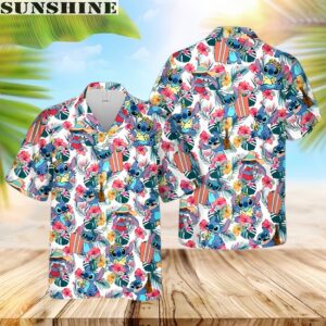 Stitch Disney Floral Hawaiian Shirts