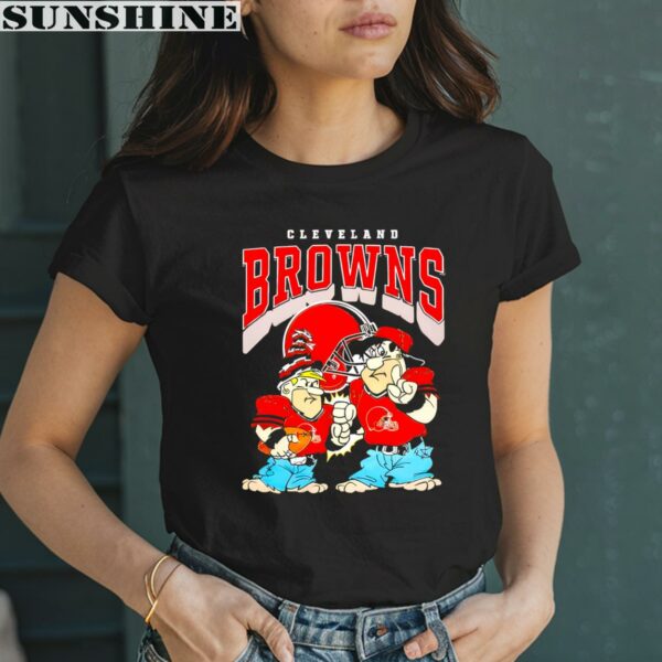 The Flintstones Football Players Cleveland Browns Shirt 2 women shirt