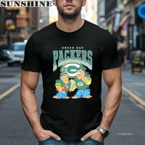 The Flintstones Fred Barney Football Players Green Bay Packers Shirt