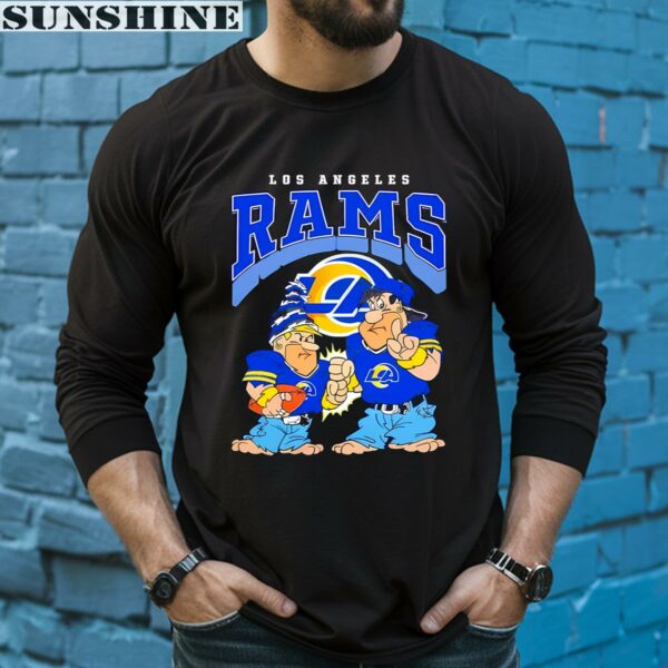 The Flintstones Fred Barney Football Players Los Angeles Rams Shirt 5 long sleeve shirt