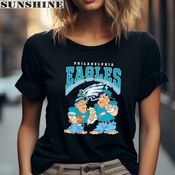 The Flintstones Fred Barney Football Players Philadelphia Eagles Shirt 2 women shirt