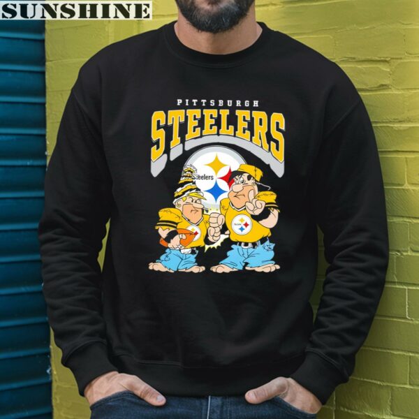 The Flintstones Fred Barney Football Players Pittsburgh Steelers Shirt 3 sweatshirt