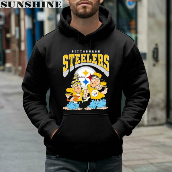 The Flintstones Fred Barney Football Players Pittsburgh Steelers Shirt 4 hoodie