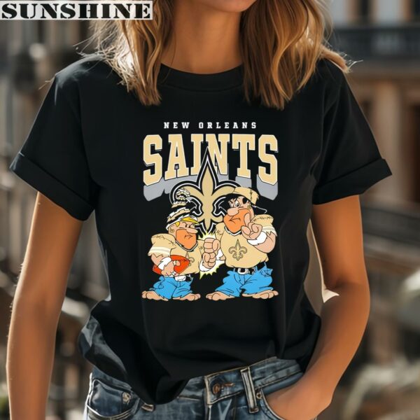 The Flintstones Fred Barney New Orleans Saints Shirt 2 women shirt