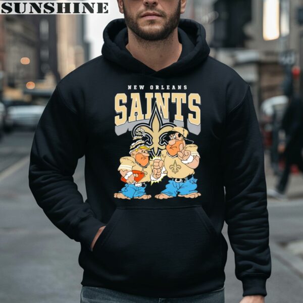 The Flintstones Fred Barney New Orleans Saints Shirt 4 hoodie