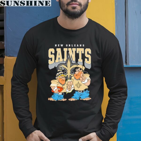 The Flintstones Fred Barney New Orleans Saints Shirt 5 long sleeve shirt