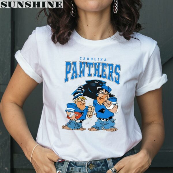 The Flintstones Fred Barney Player Carolina Panthers Shirt 2 women shirt