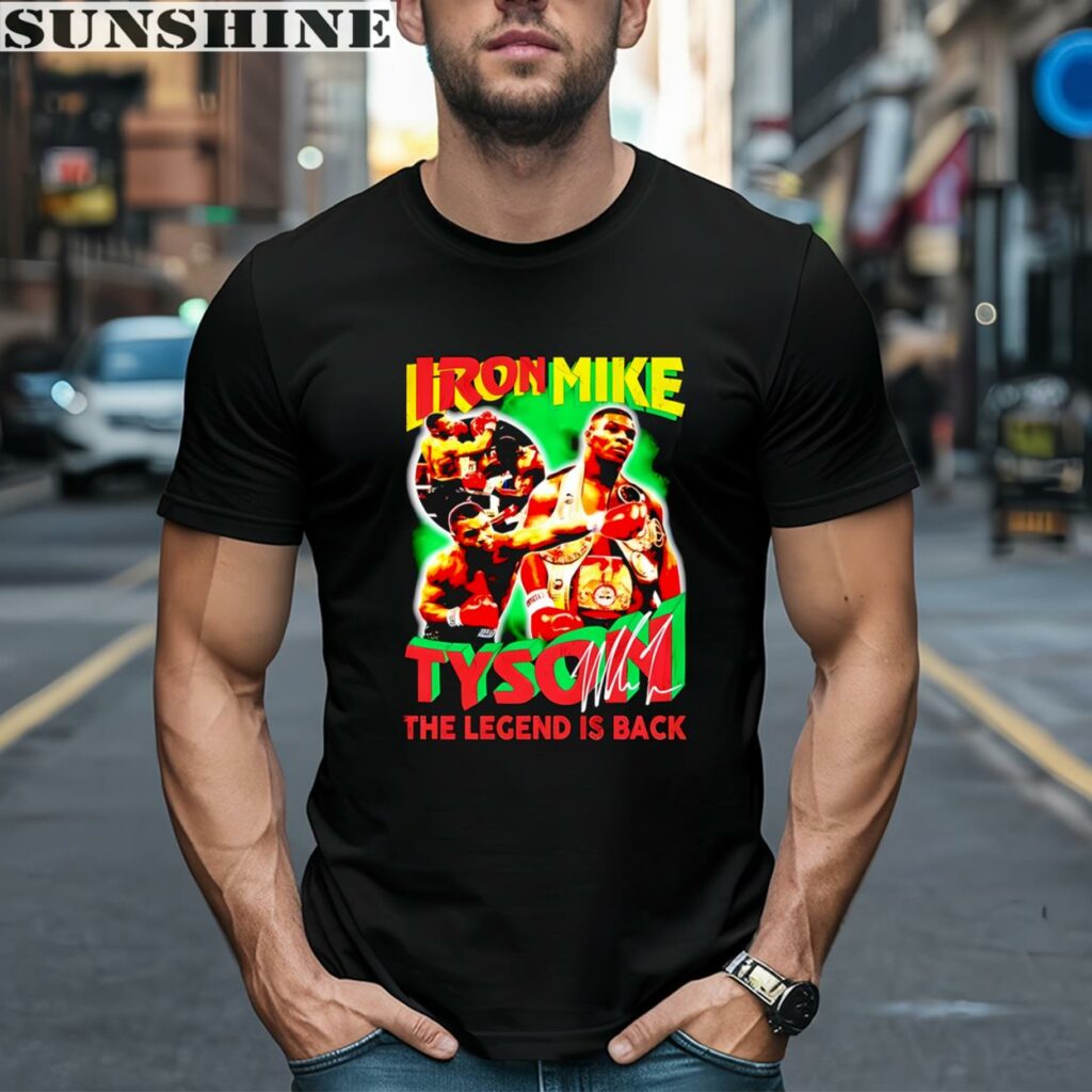 The Legend Is Back Graphic Iron Mike Tyson Shirt 