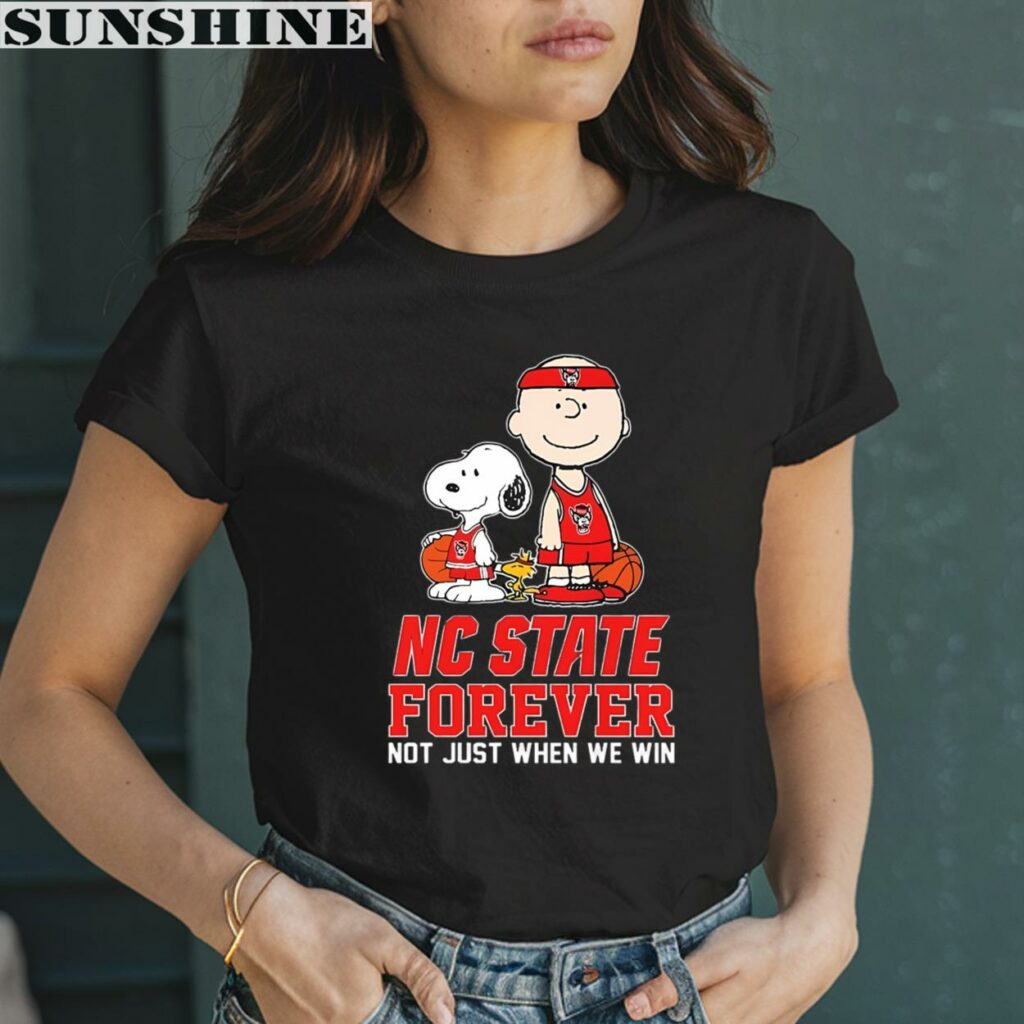 The Peanuts Characters  Forever Not Just When We Win NC State Wolfpack Shirt
