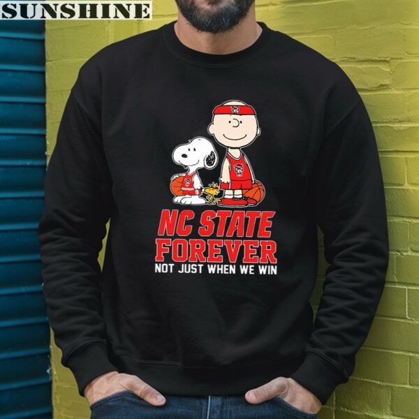 The Peanuts Characters Forever Not Just When We Win NC State Wolfpack Shirt 3 sweatshirt