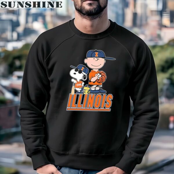 The Peanuts Movie Characters Illinois Fighting Illini Baseball Shirt 3 sweatshirt