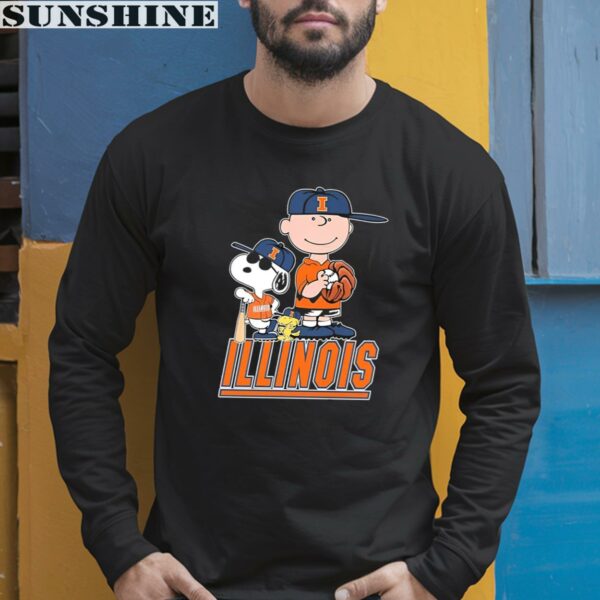 The Peanuts Movie Characters Illinois Fighting Illini Baseball Shirt 5 long sleeve shirt
