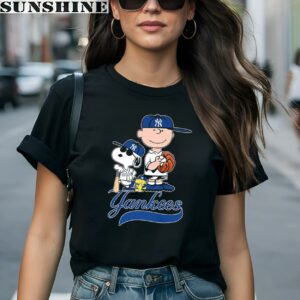 The Peanuts Movie Characters Snoopy New York Yankees Baseball Shirt MLB Gift 1 women shirt