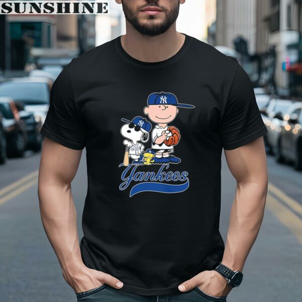 The Peanuts Movie Characters Snoopy New York Yankees Baseball Shirt MLB Gift 2 men shirt