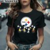 The Peanuts Snoopy And Friends Cheer For The Pittsburgh Steelers Shirt NFL Gift 2 women shirt