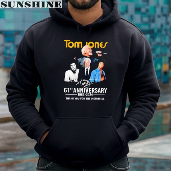 Tom Jones 61st Anniversity 1963 2024 Thank You For The Memories Signature Shirt 4 hoodie