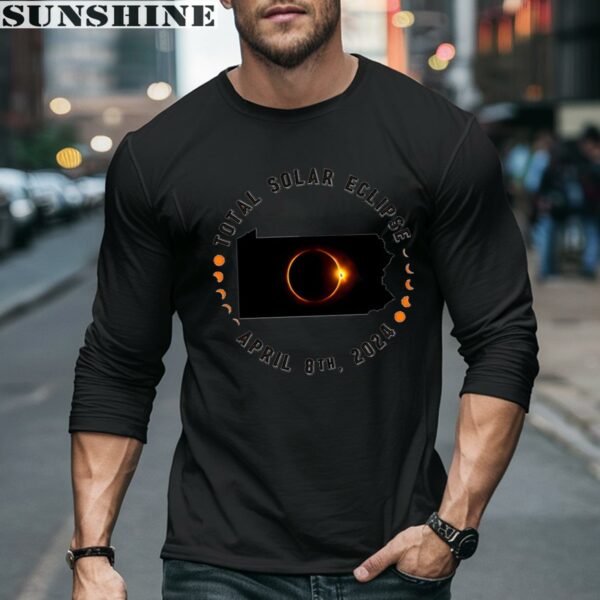 Total Solar Eclipse Pennsylvania Shirt Souvenir April 8 2024 Viewing Party Shirt 5 long sleeve shirt