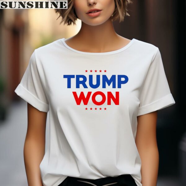 Travis Kelce Wearing Trump Won Shirt 2 women shirt