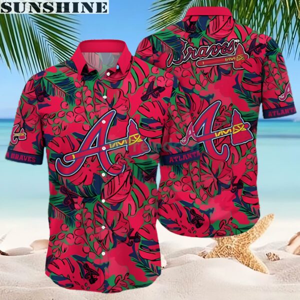 Tropical Flower MLB Atlanta Braves Hawaiian Shirt 2 hawaiian shirt
