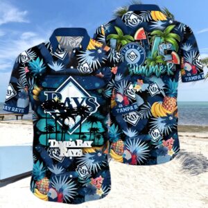 Tropical Summer Aloha Baseball Rays Hawaiian Shirt