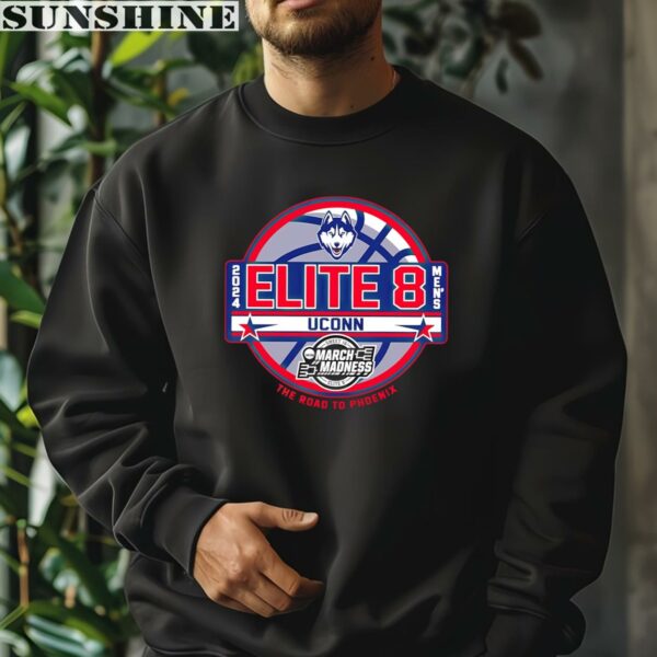Uconn Huskies Men Basketball Elite 8 The Road To Phoenix Shirt 3 sweatshirt