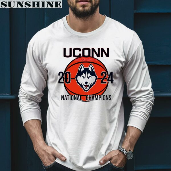 Uconn Huskies NCAA Mens Basketball National Champions 2024 shirt 5 long sleeve shirt