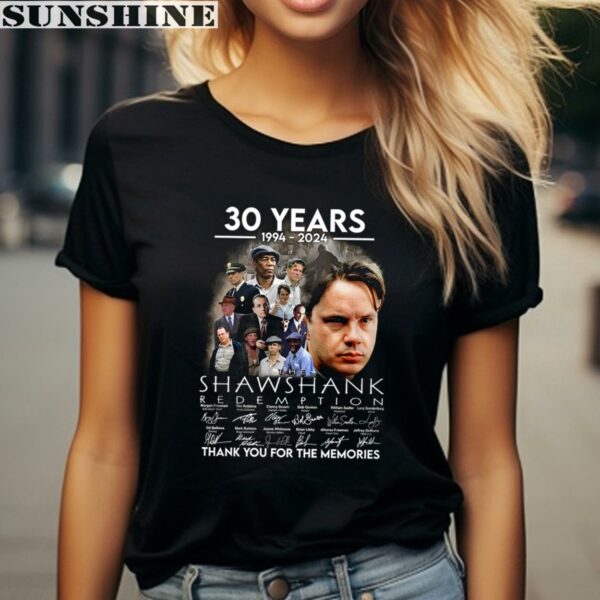 30 Years 1994 2024 The Shawshank Redemption Thank You For The Memories T Shirt 2 women shirt