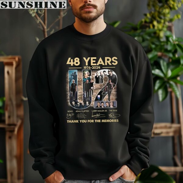 48 Years 1976 2024 U2 Thank You For The Memories Shirt 3 sweatshirt