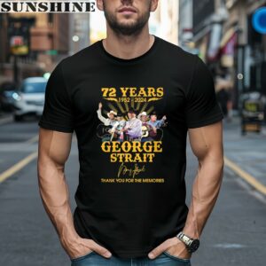 72 Years 1952 2024 George Strait Thank You For The Memories Shirt 1 men shirt