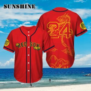 AAPI Celebration Red Sx 2024 Giveaways Jersey Aloha Shirt Aloha Shirt