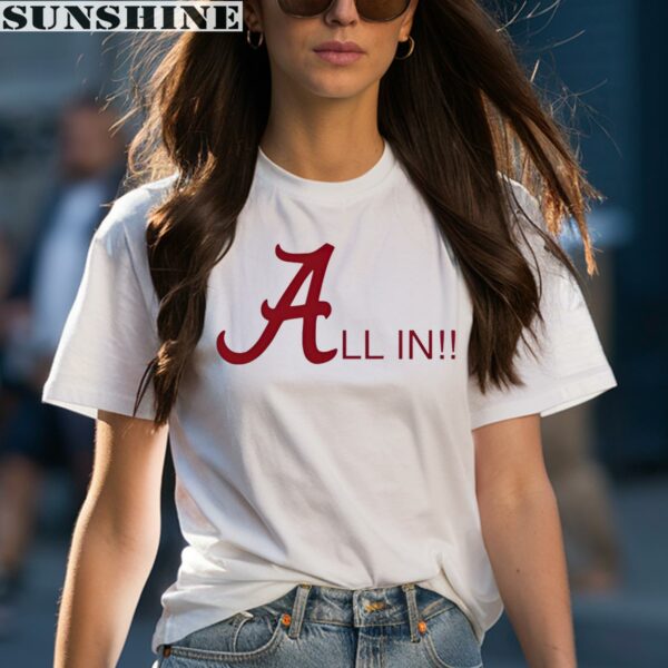 Alabama Crimson Tide Football All In Shirt 1 women shirt