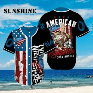 American Nightmare Cody Rhodes Custom Baseball Jersey Aloha Shirt Aloha Shirt