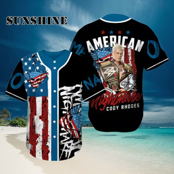 American Nightmare Cody Rhodes Custom Baseball Jersey Hawaiian Hawaiian