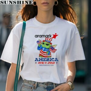 Aramark Baby Yoda America 4th of July Independence Day 2024 shirt 1 women shirt