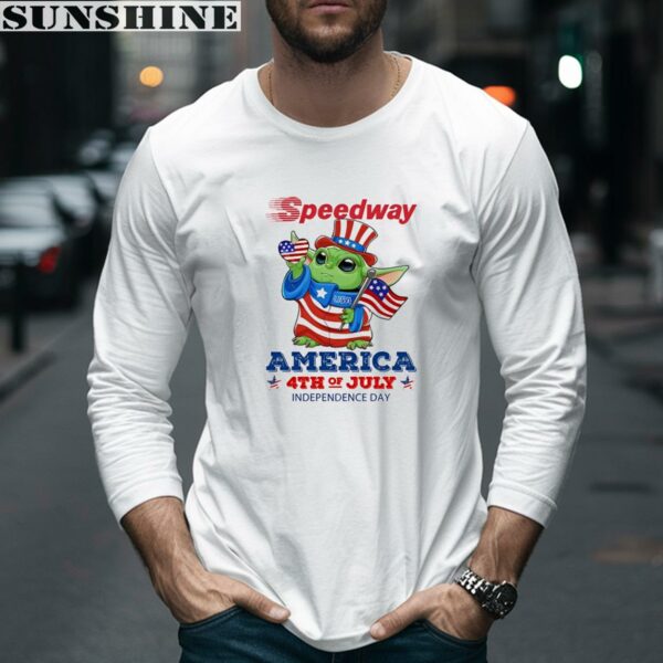 Baby Yoda Speedway America 4th of July Independence Day shirt 5 long sleeve shirt 1