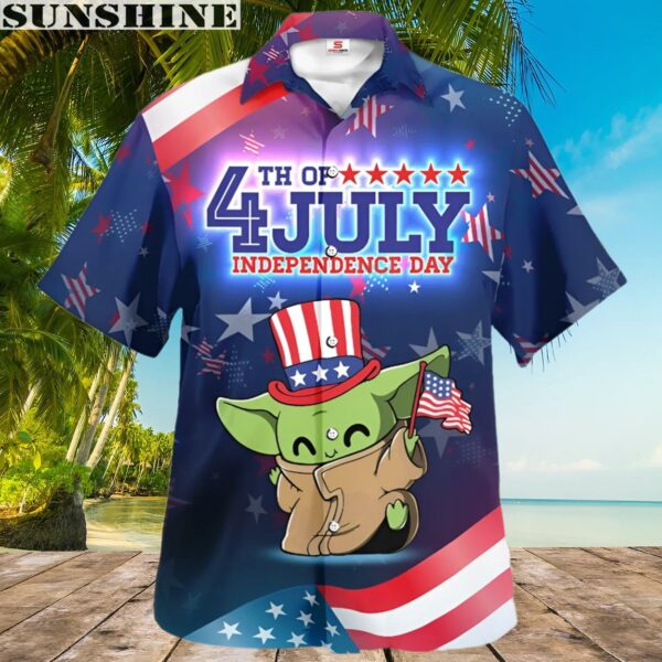 Baby Yoda Star Wars Hawaiian Shirt 4 Of July American Flag Star Wars Aloha Shirt 2 hawaiian