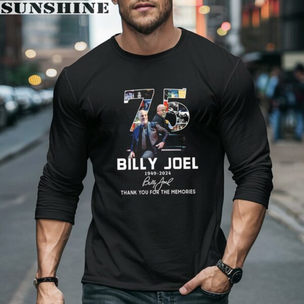 Billy Joel 75th Anniversary 1949 2024 Teethank You For The Memories Music Shirt 5 long sleeve shirt