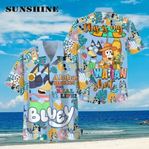 Bluey Aloha Mate For Real Life This Is My Bluey Hawaiian Shirt Aloha Shirt Aloha Shirt