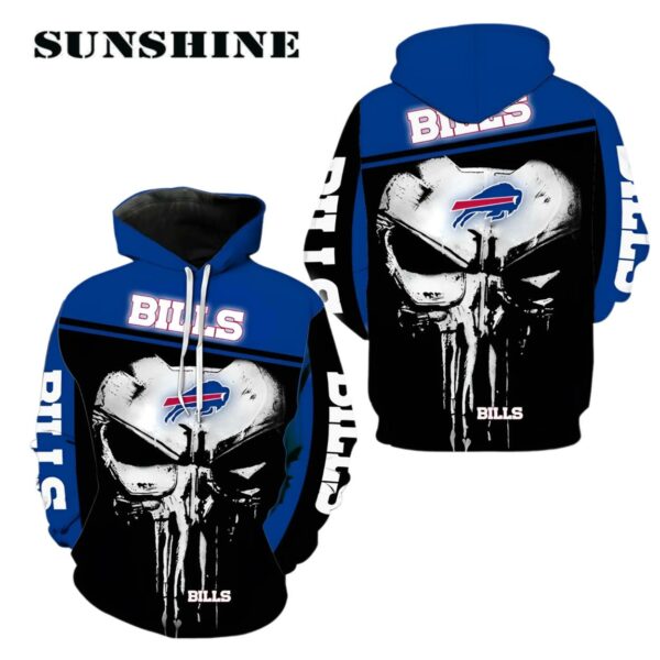 Buffalo Bills 3D Skull Hoodies For Mens Printed Thumb