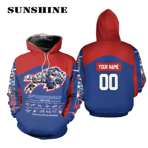 Buffalo Bills AFC East Division Champs 60th Anniversary Legend 3D Hoodie Printed Thumb