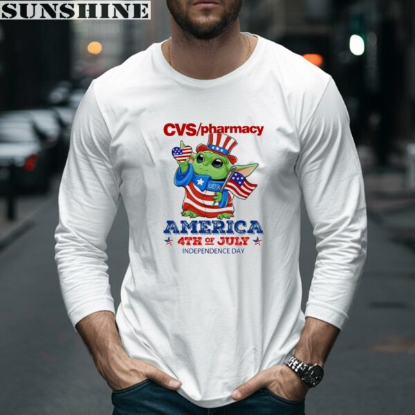 CVS Pharmacy Baby Yoda America 4th of July Independence Day 2024 Shirt 5 long sleeve shirt 1