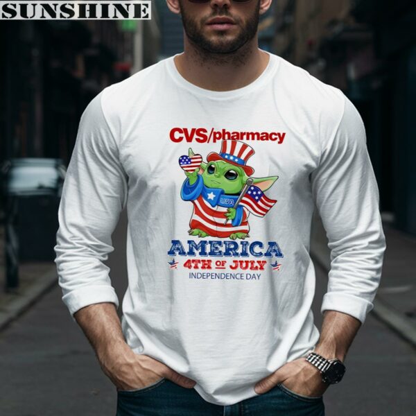 CVS Pharmacy Baby Yoda America 4th of July Independence Day 2024 Shirt 5 long sleeve shirt